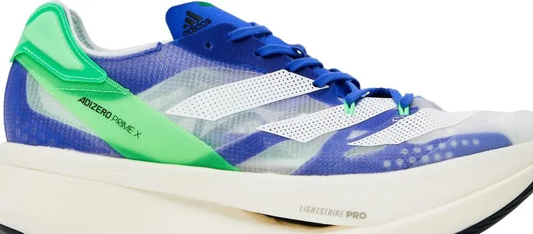 Adidas Adizero Prime X 'Sonic Ink Screaming Green' Sneakers, Purple