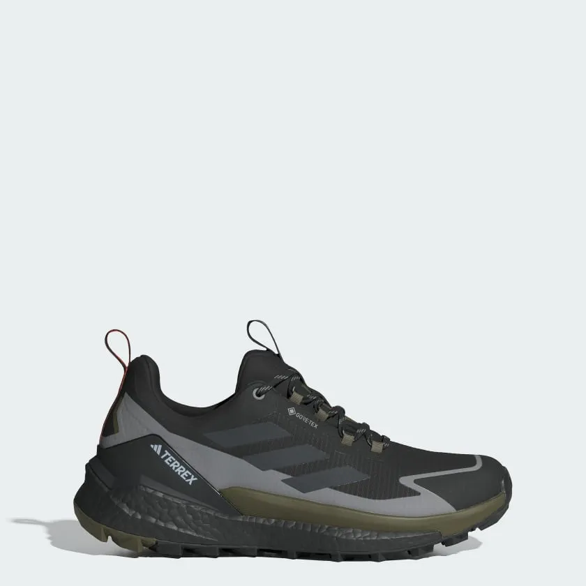 Adidas Men's Terrex Free Hiker 2.0 Low Gore-Tex Hiking Shoes in Core Black Carbon Olive Strata