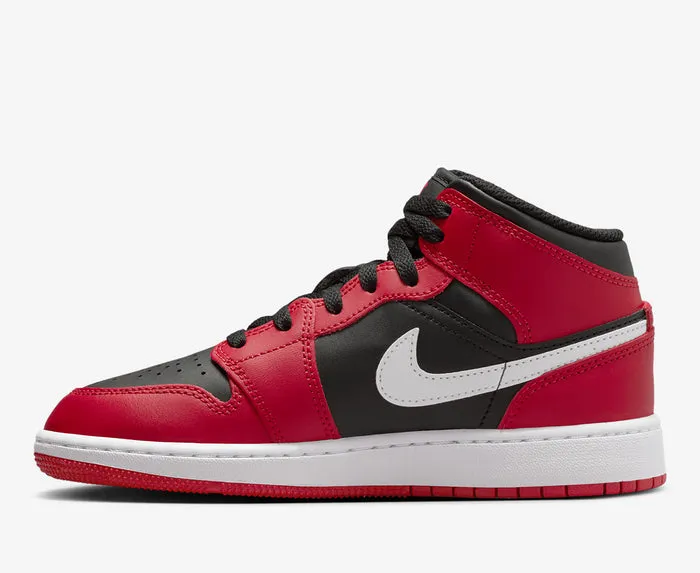 Air Jordan 1 Mid Black White Gym Red Sale