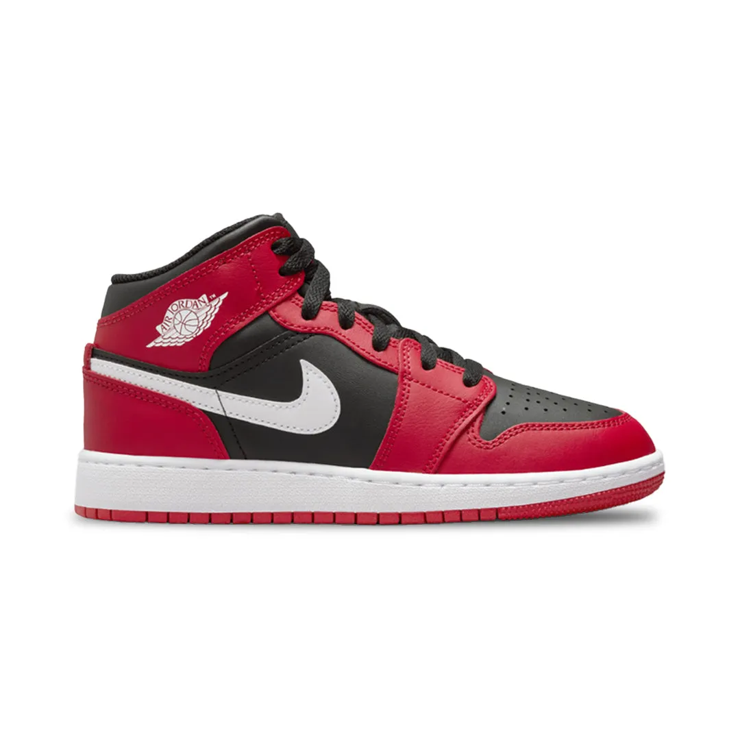 Air Jordan 1 Mid Black White Gym Red Sale