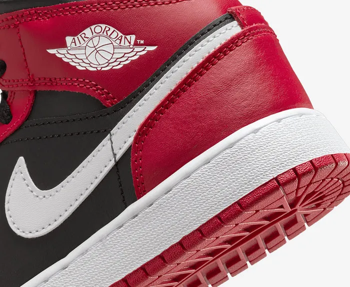 Air Jordan 1 Mid Black White Gym Red Sale