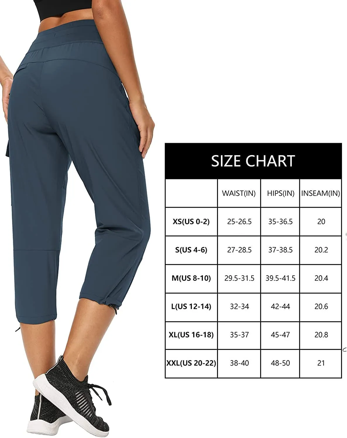 Amy Fashion - Cargo Hiking Pants Lightweight Joggers Quick Dry Capris