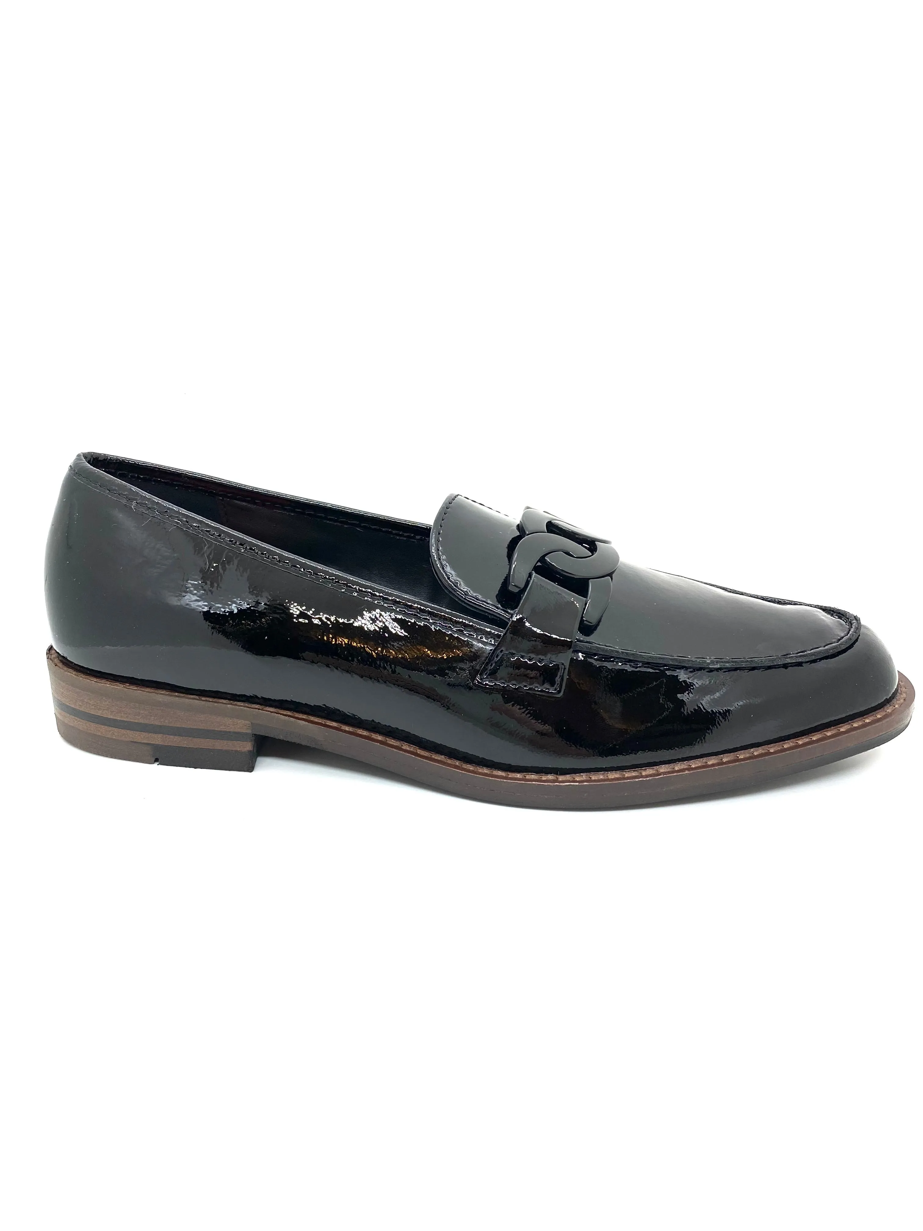 Ara Ladies Kent Buckle Trim Patent Loafer