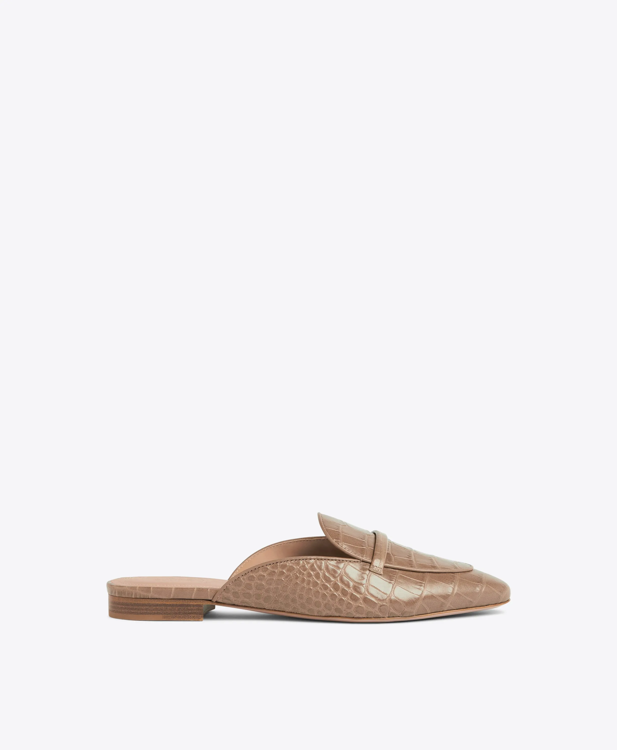 Berto Taupe Leather Slides