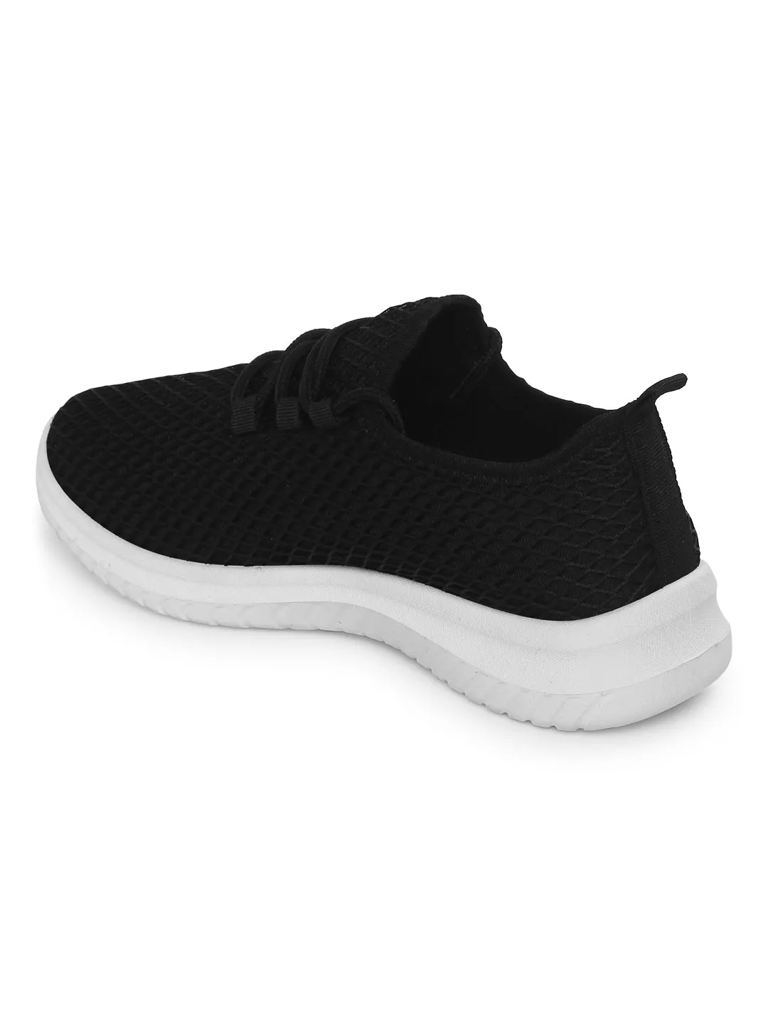 Black Mesh Slip-On Sneakers