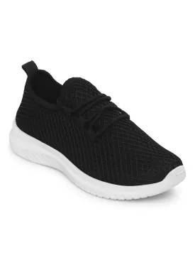 Black Mesh Slip-On Sneakers