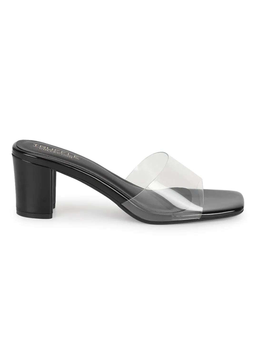 Black Patent Perspex Block Mules (TC-ST-1347-BLKPAT)