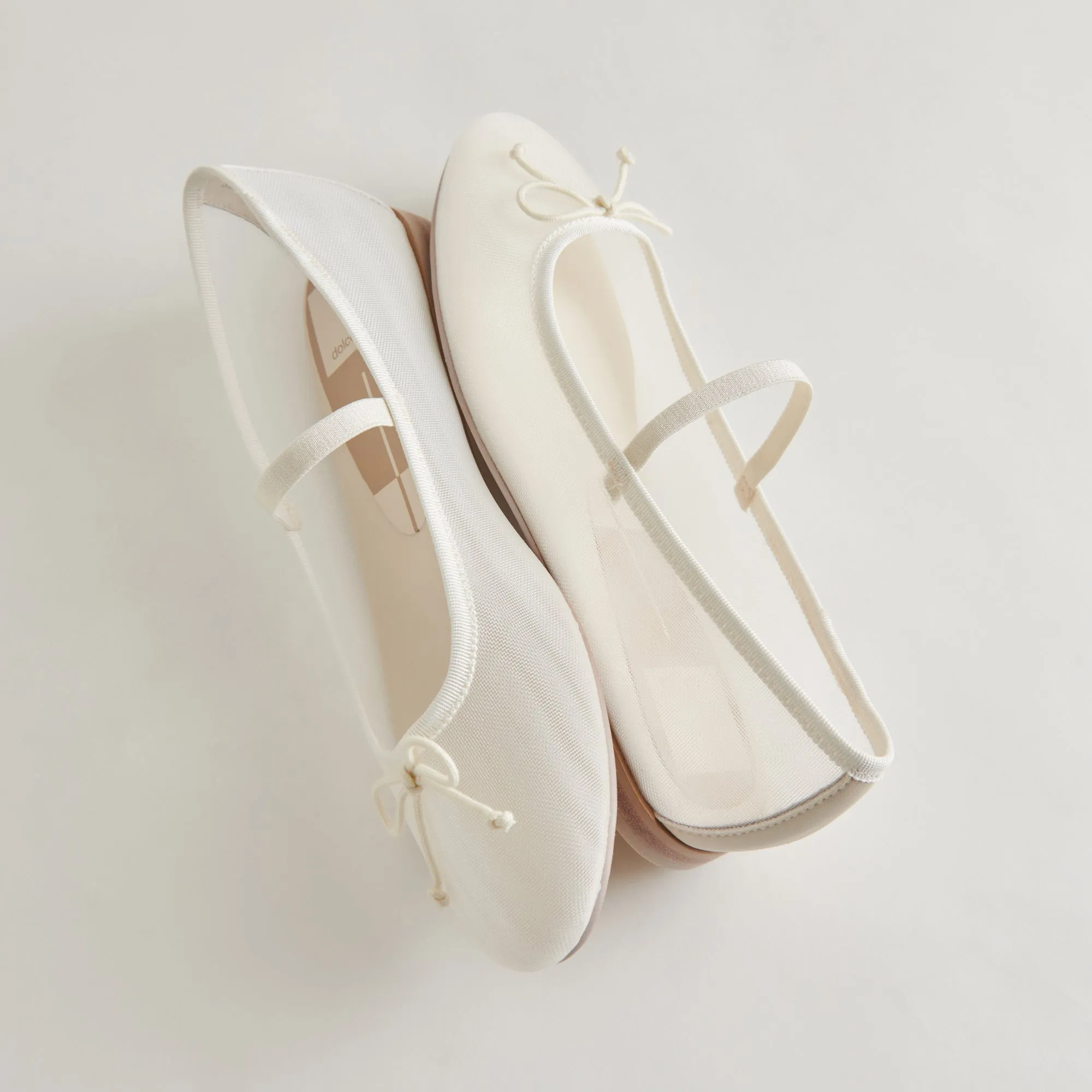 CADEL BALLET FLATS IVORY MESH