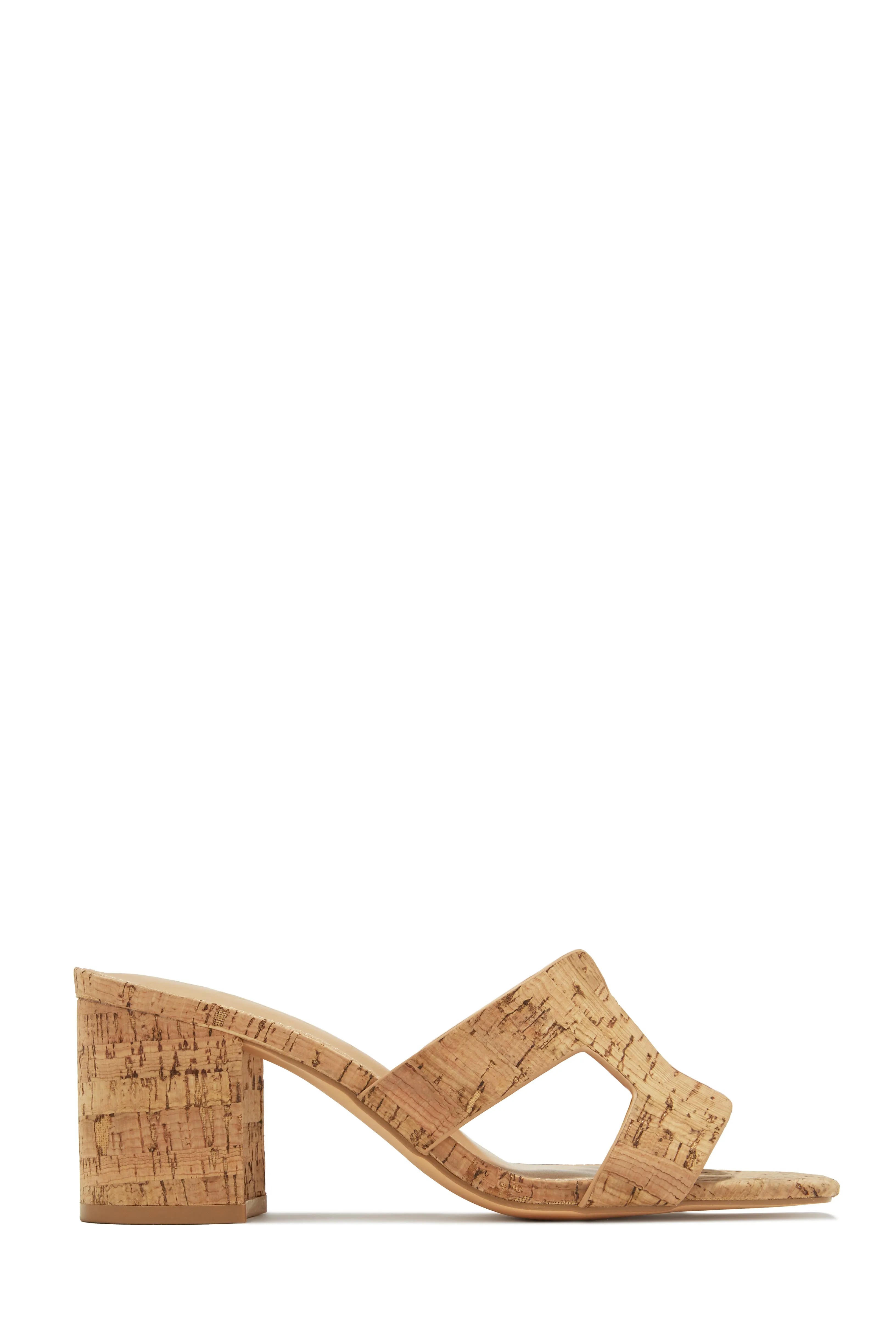 Carina Block Heel Mules - Tan