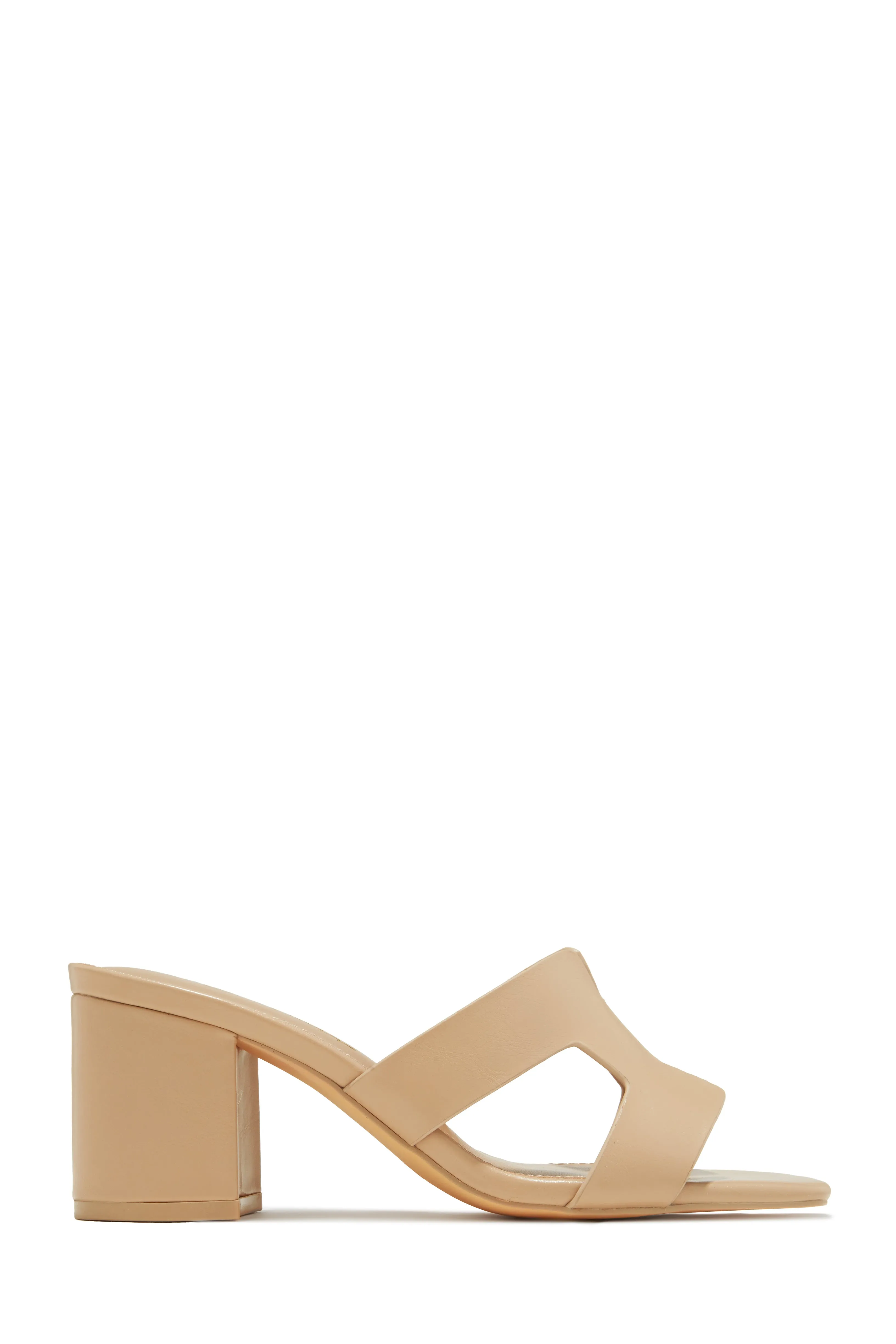 Carina Block Heel Mules - Tan