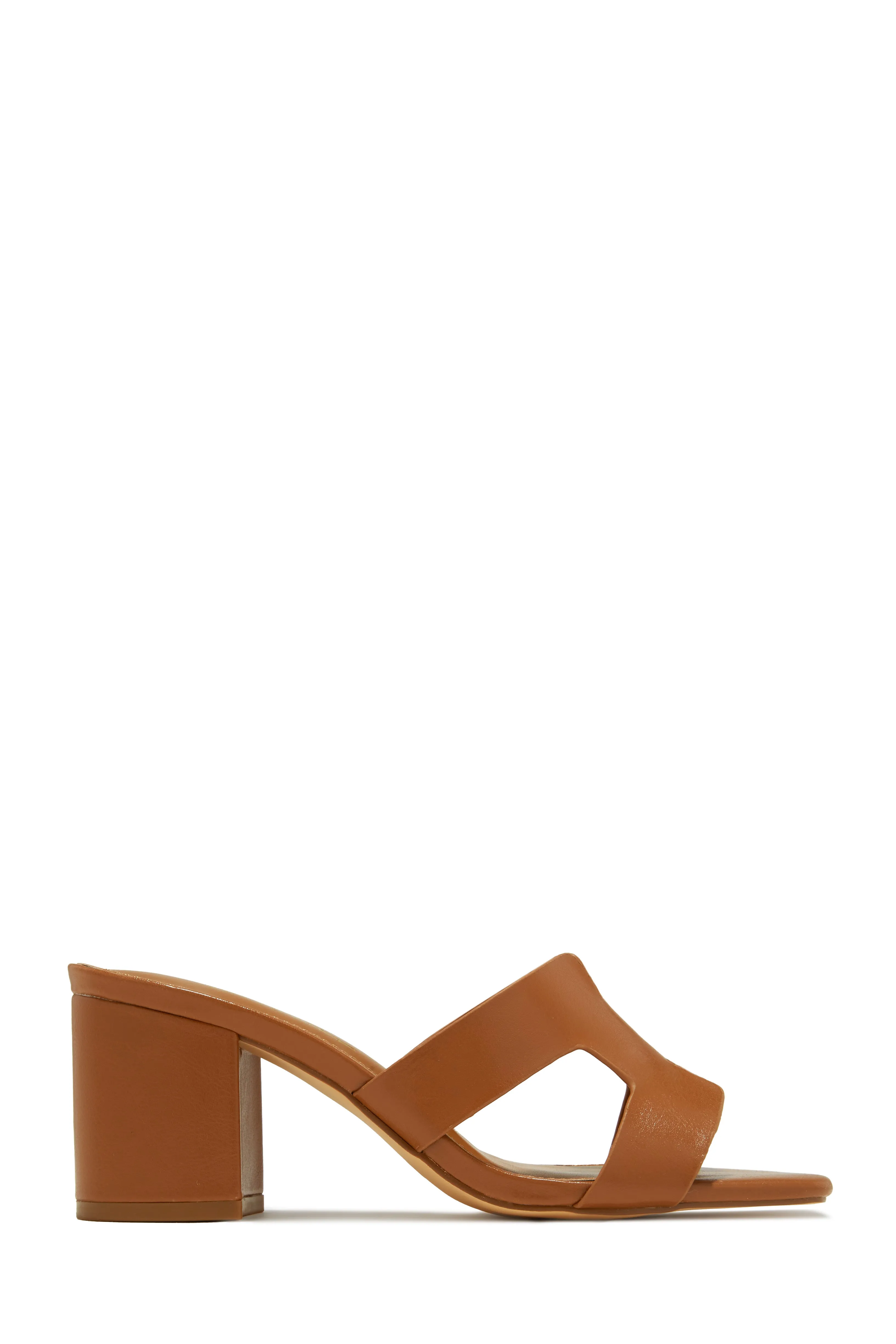 Carina Block Heel Mules - Tan