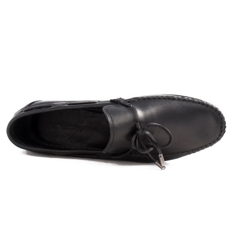 casual topsider shoes / black / made in Turkey -7791