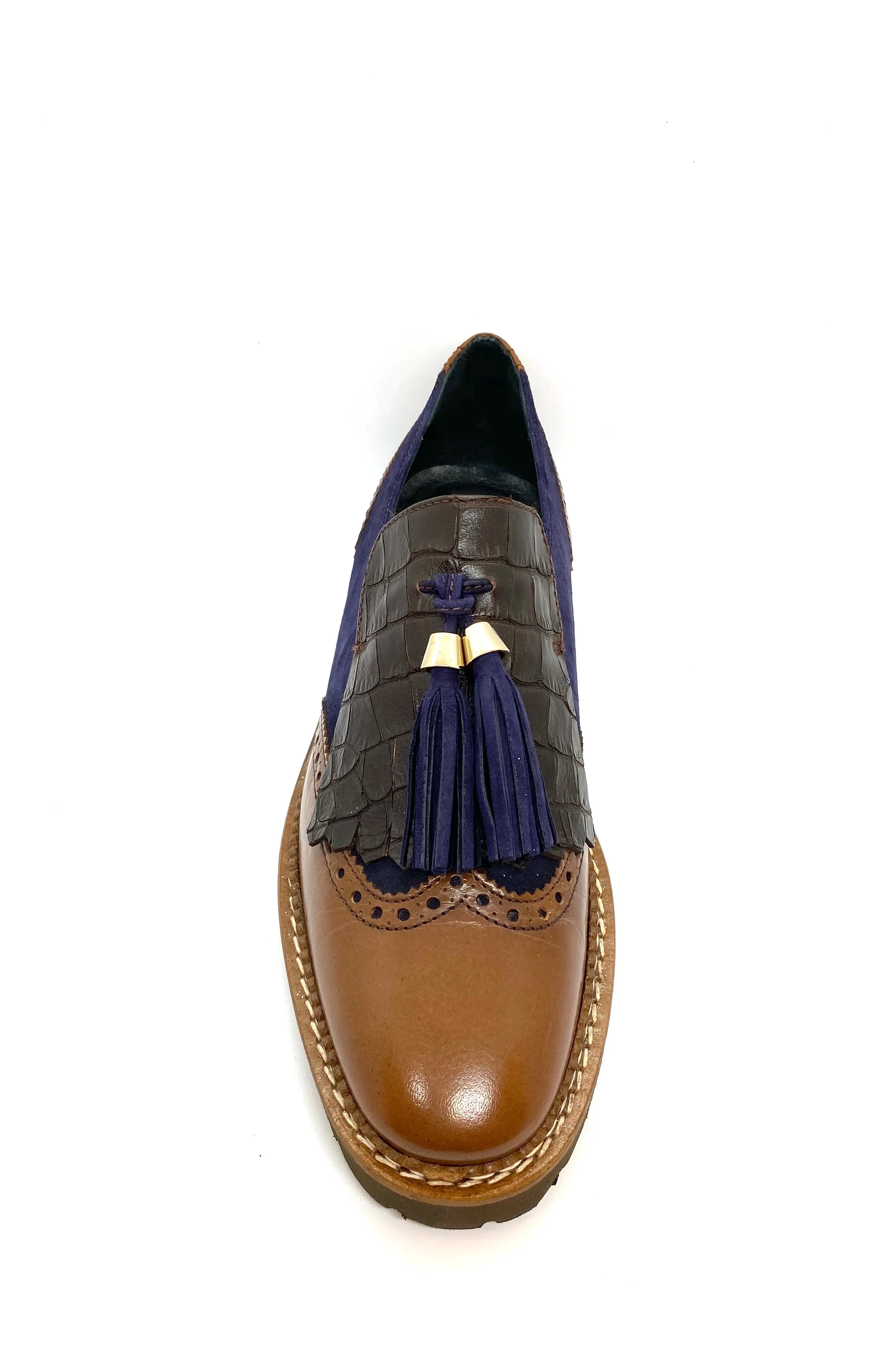 Chunky Sole Low Heel Tassel Loafer