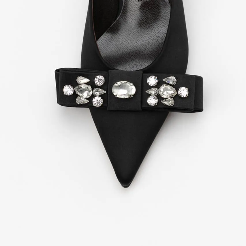 COMIGO - jewelled silk mules