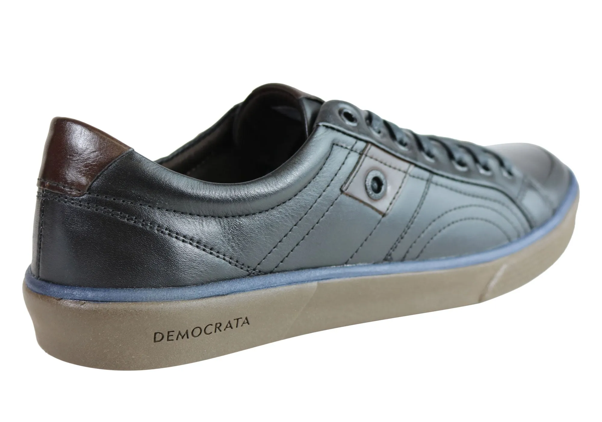 Democrata Voice Mens Leather Lace Up Casual Shoes Made In Brazil