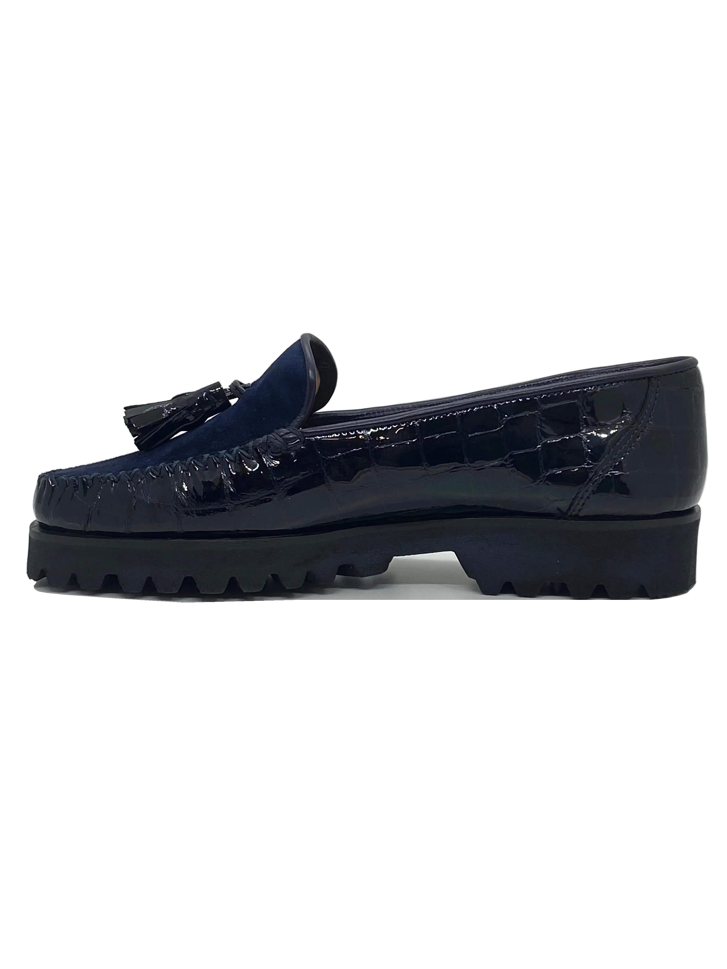 HB Shoes Croco Print Abatone Sole Loafer