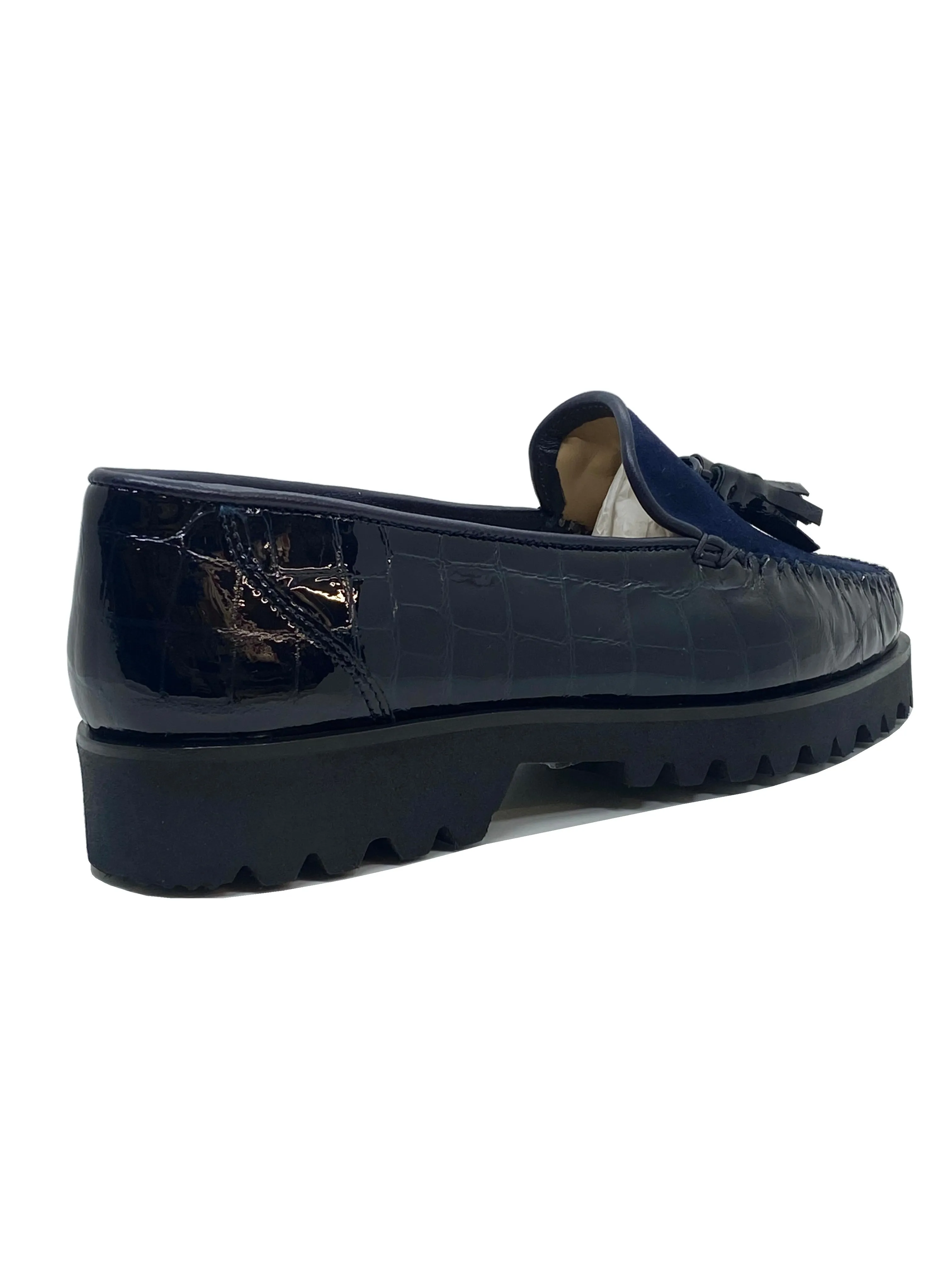 HB Shoes Croco Print Abatone Sole Loafer