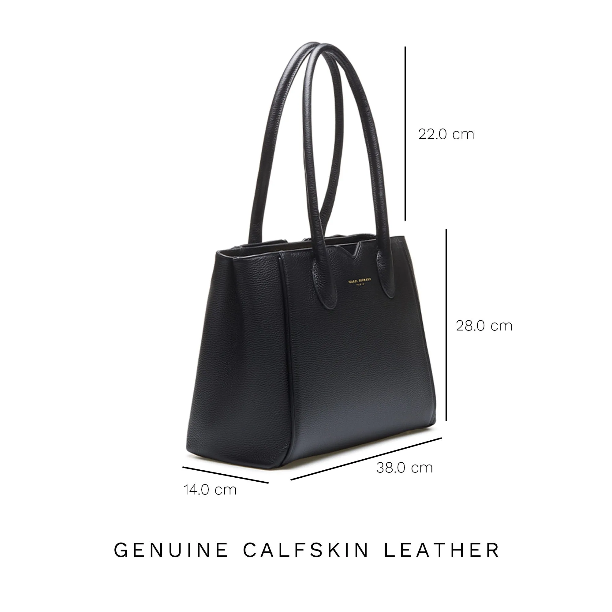 Honoré Cloe black calfskin leather handbag