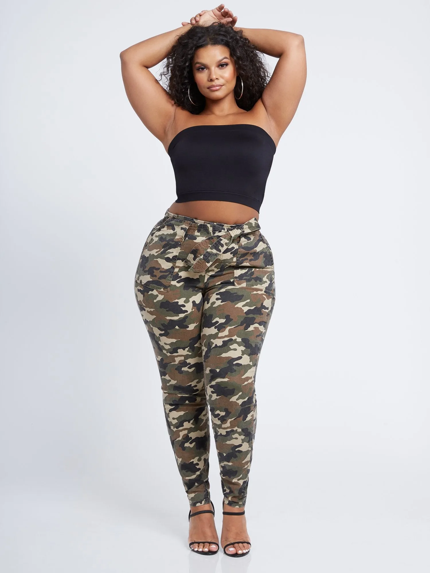 Jessica High Rise Camo Utility Skinny Pant