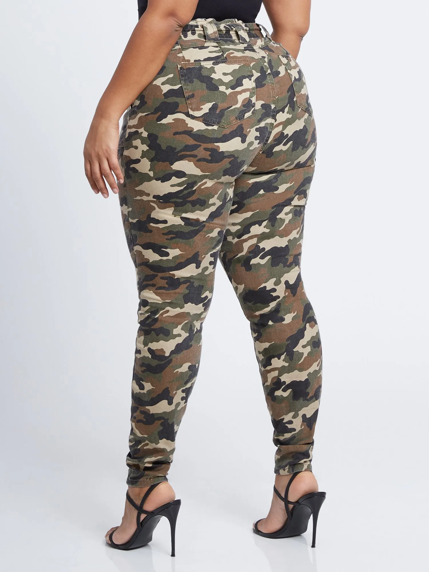 Jessica High Rise Camo Utility Skinny Pant