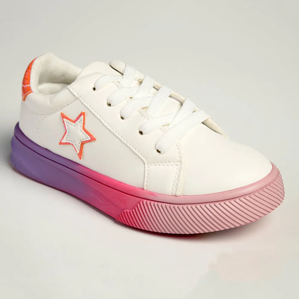 Madison Kids Multi Colour Sole Sneaker - White Multi