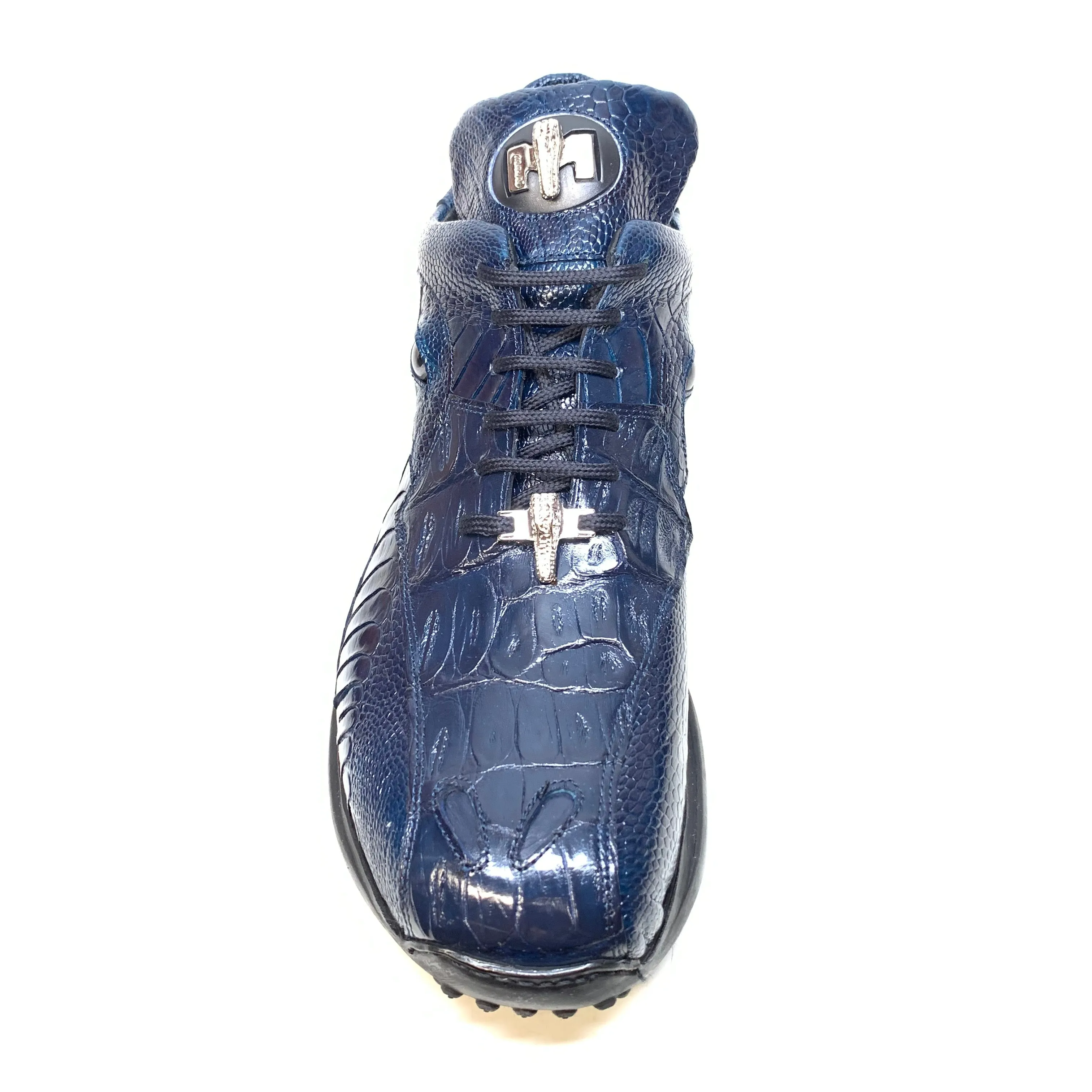 Mauri 8596 'Eye' Wonder Blue Hornback Tail/Ostrich Leg Sneakers