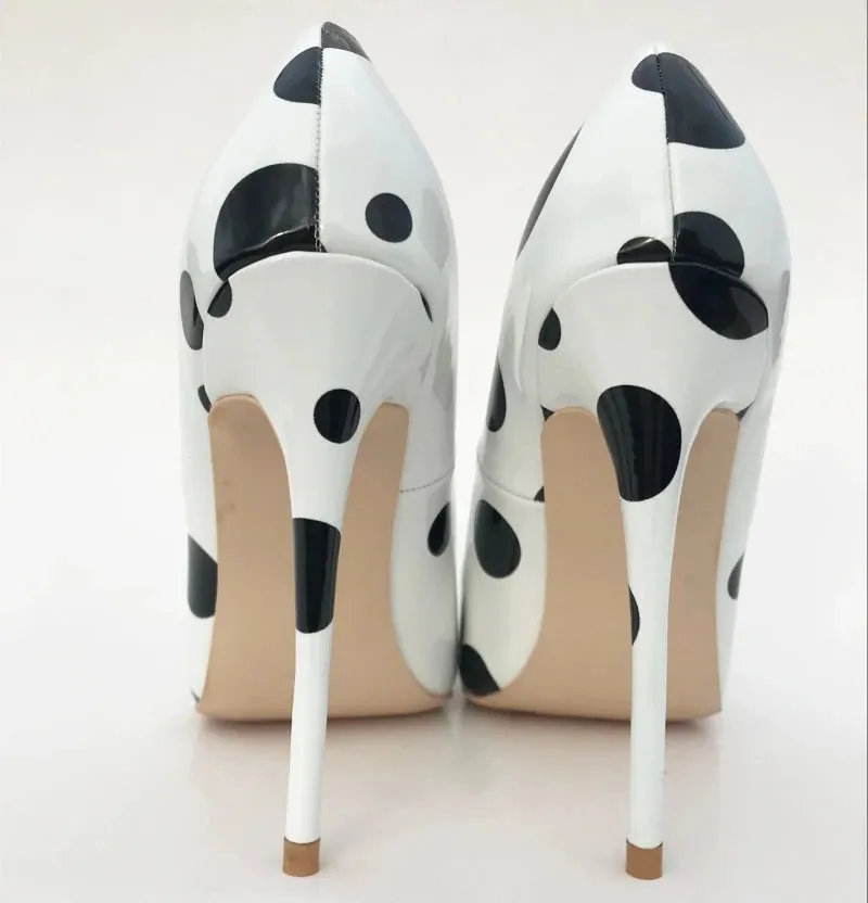 Pre Order:  Polka Dots Low Cut Stilettos