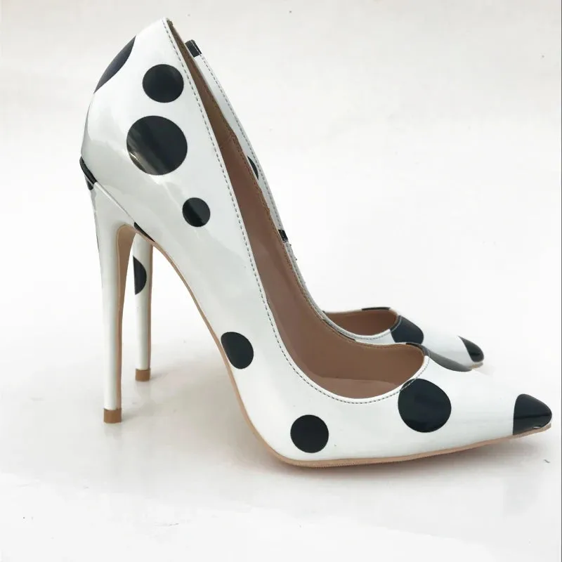 Pre Order:  Polka Dots Low Cut Stilettos