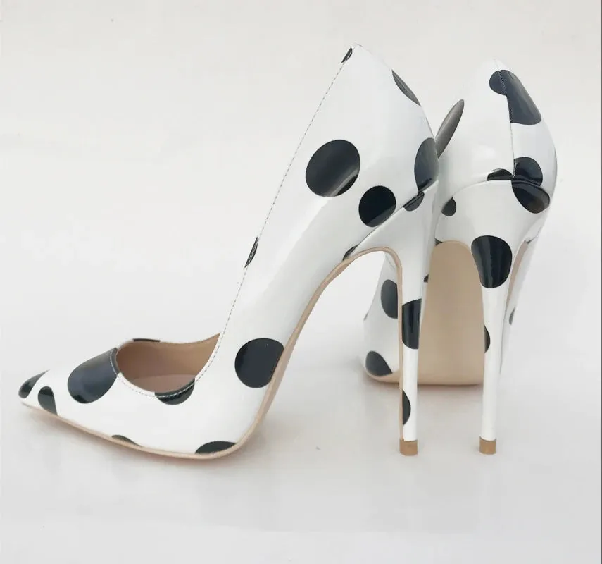 Pre Order:  Polka Dots Low Cut Stilettos