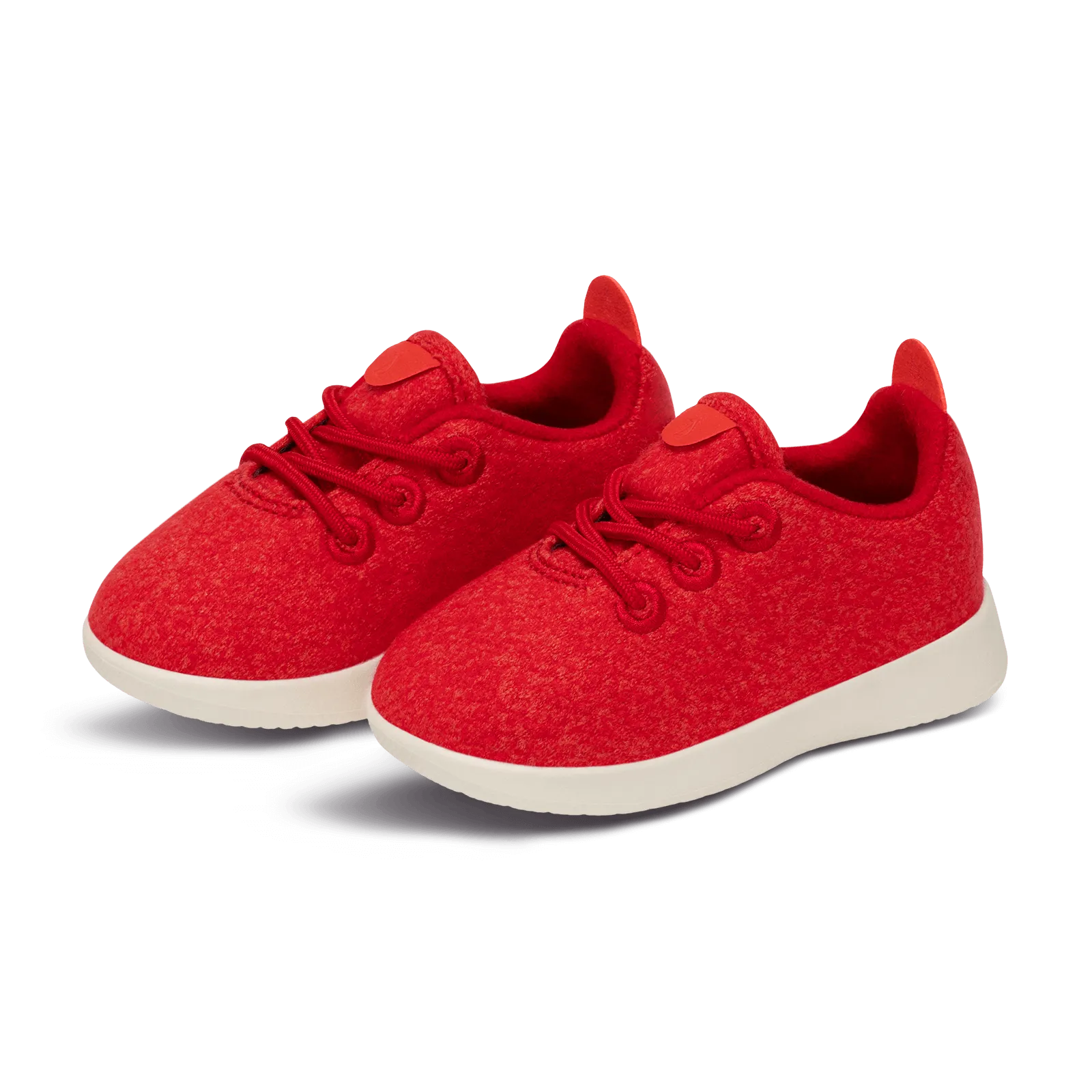 Smallbirds Wool Runners - Little Kids - Bloom Red (Natural White Sole)