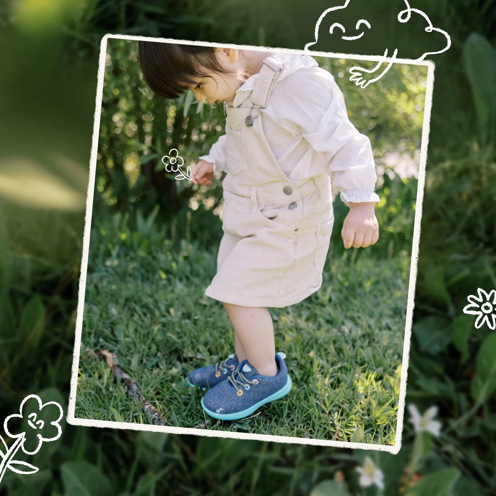 Smallbirds Wool Runners - Little Kids - Bloom Red (Natural White Sole)