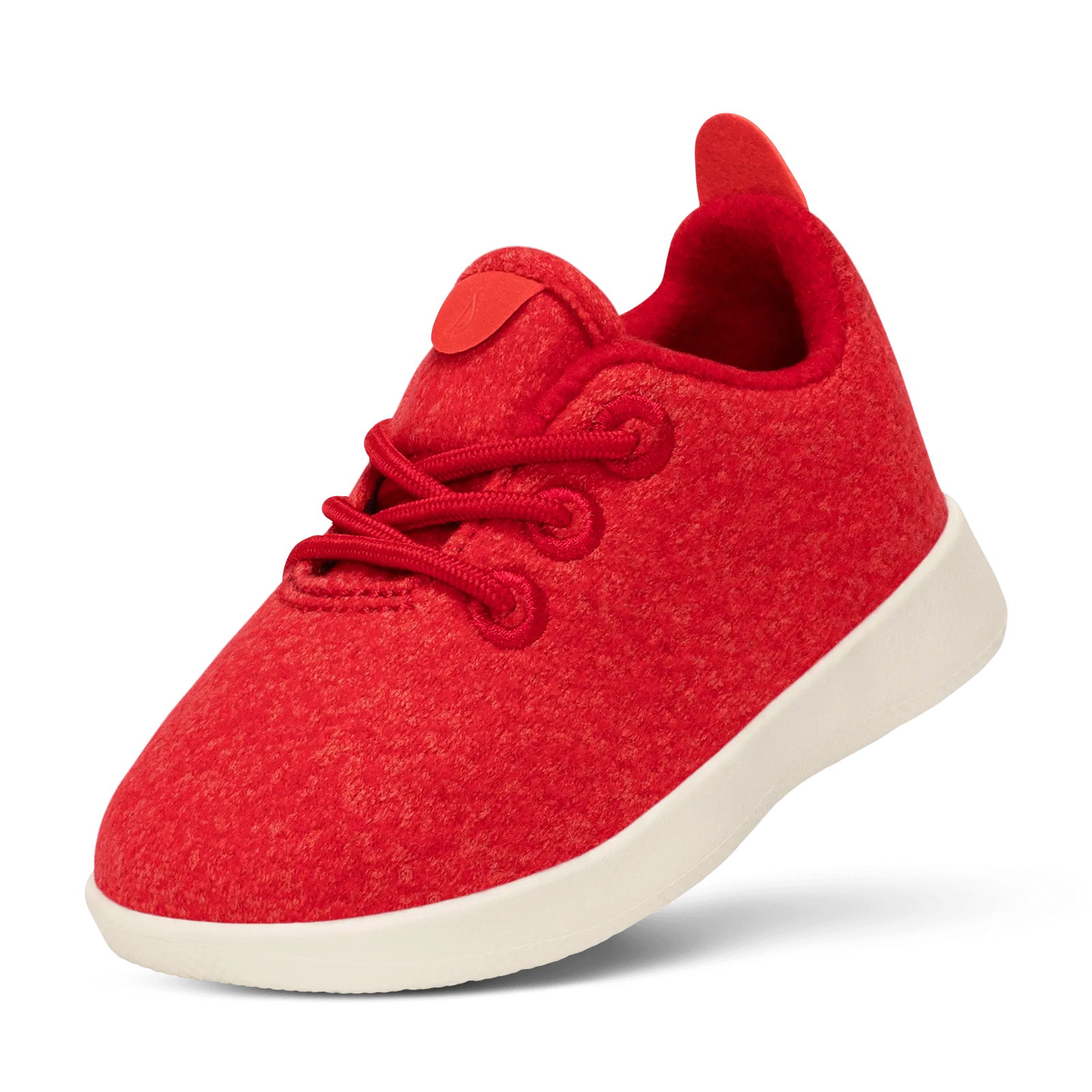 Smallbirds Wool Runners - Little Kids - Bloom Red (Natural White Sole)