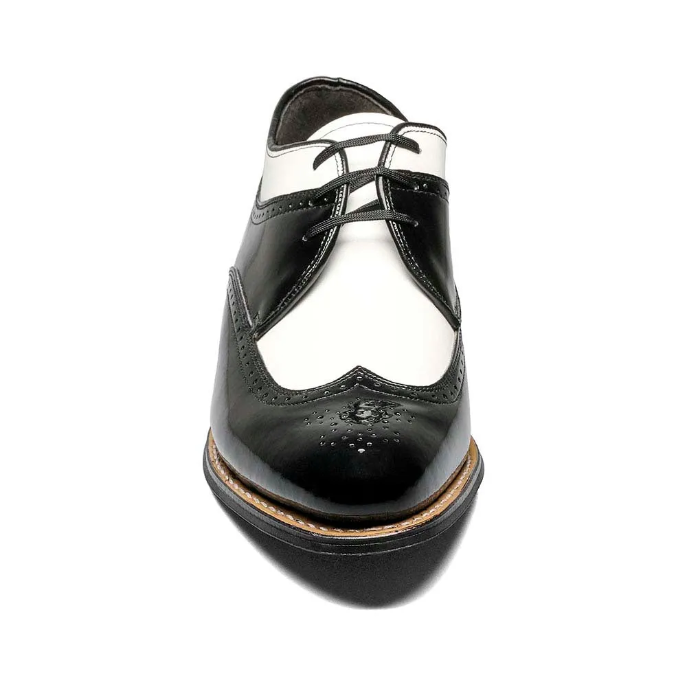 Stacy Adams Dayton Black & White Patent Lace-Up