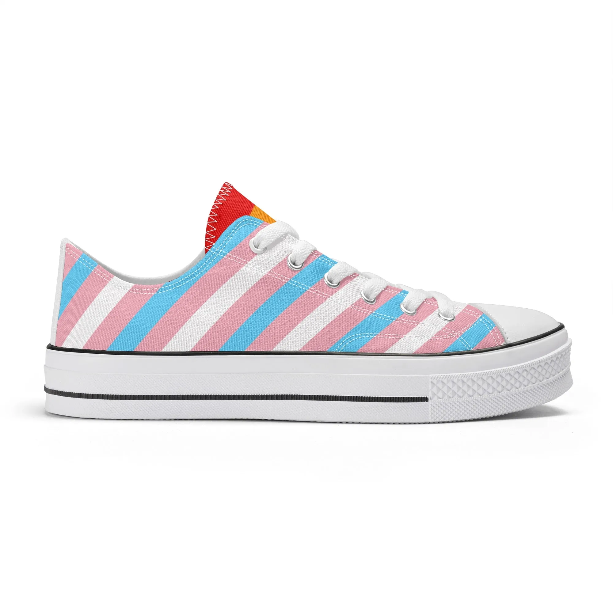 Transgender Pride Collection - Womens Classic Low Top Canvas Shoes for the LGBTQIA  community