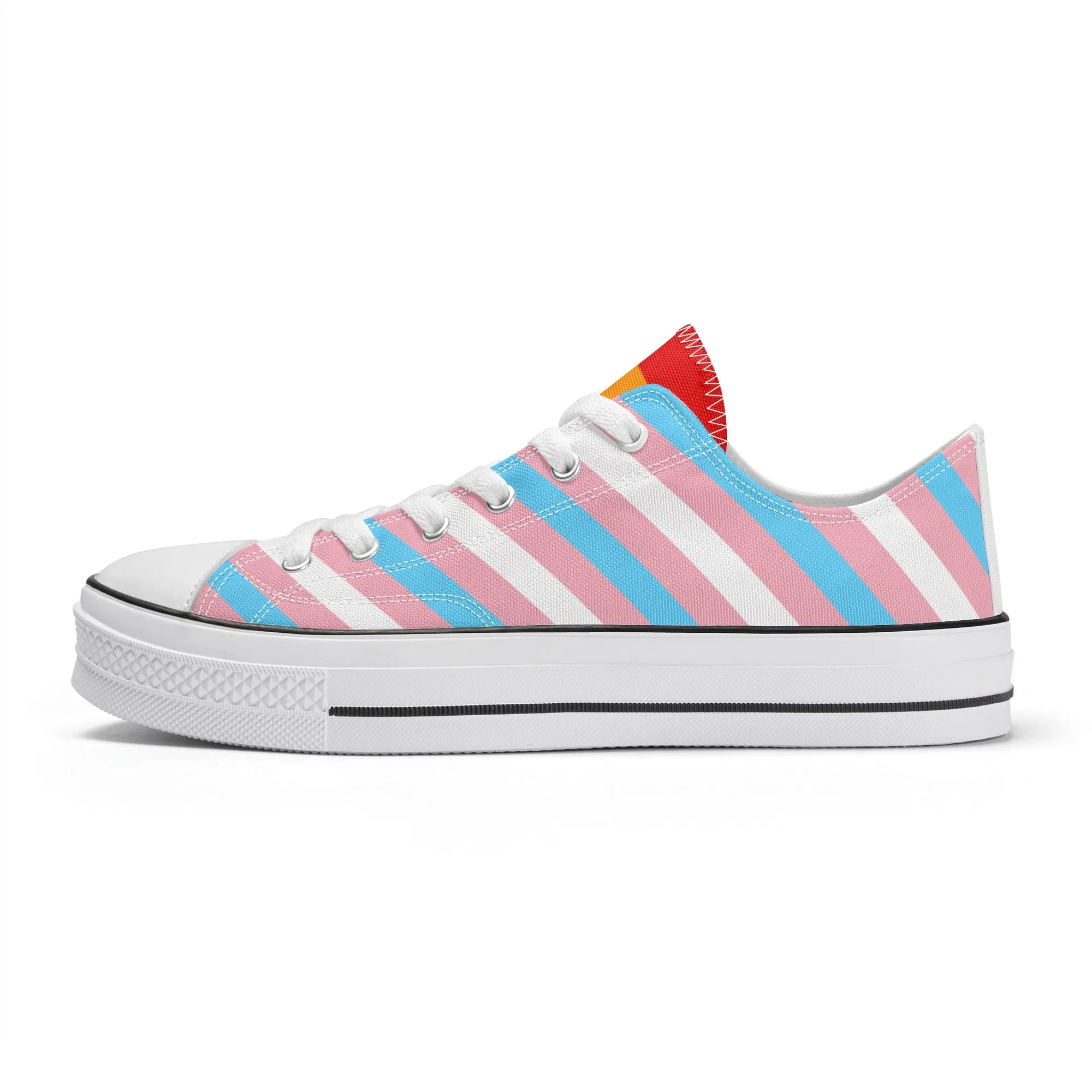 Transgender Pride Collection - Womens Classic Low Top Canvas Shoes for the LGBTQIA  community