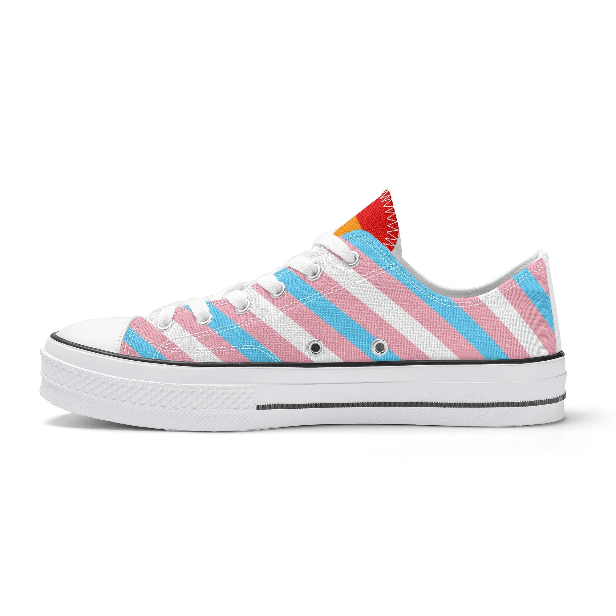 Transgender Pride Collection - Womens Classic Low Top Canvas Shoes for the LGBTQIA  community