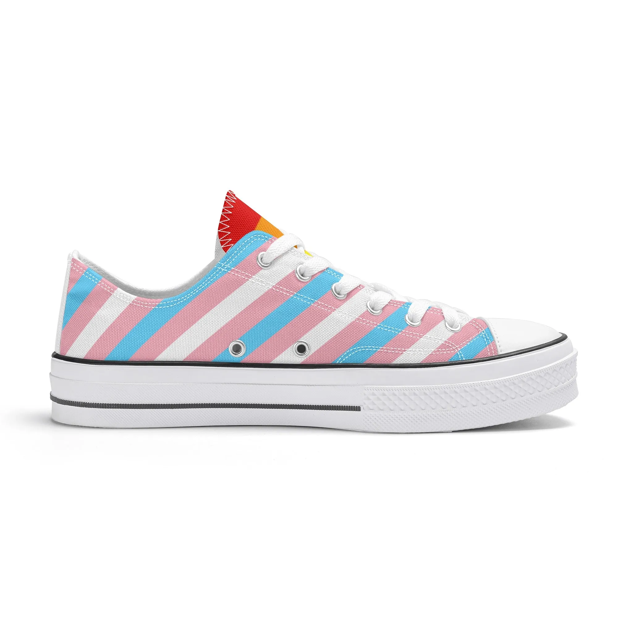 Transgender Pride Collection - Womens Classic Low Top Canvas Shoes for the LGBTQIA  community