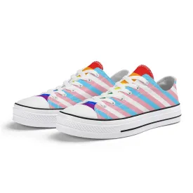 Transgender Pride Collection - Womens Classic Low Top Canvas Shoes for the LGBTQIA  community