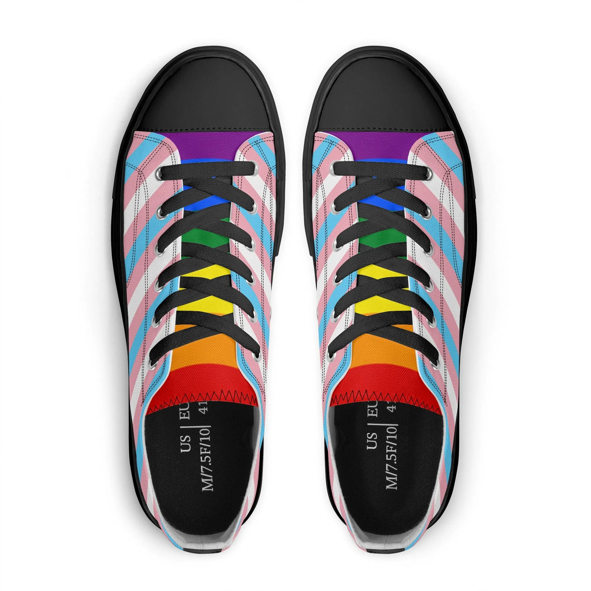 Transgender Pride Collection - Womens Classic Low Top Canvas Shoes for the LGBTQIA  community