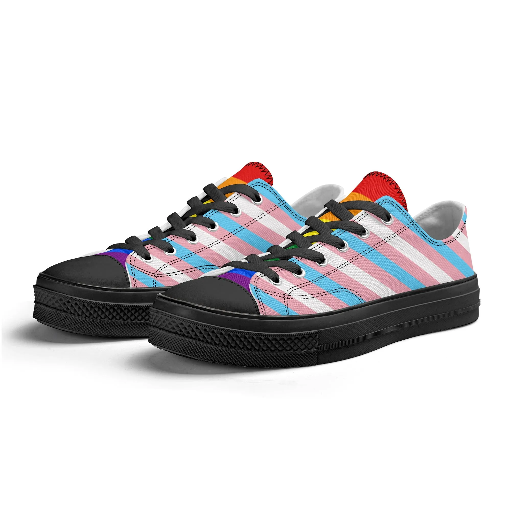 Transgender Pride Collection - Womens Classic Low Top Canvas Shoes for the LGBTQIA  community