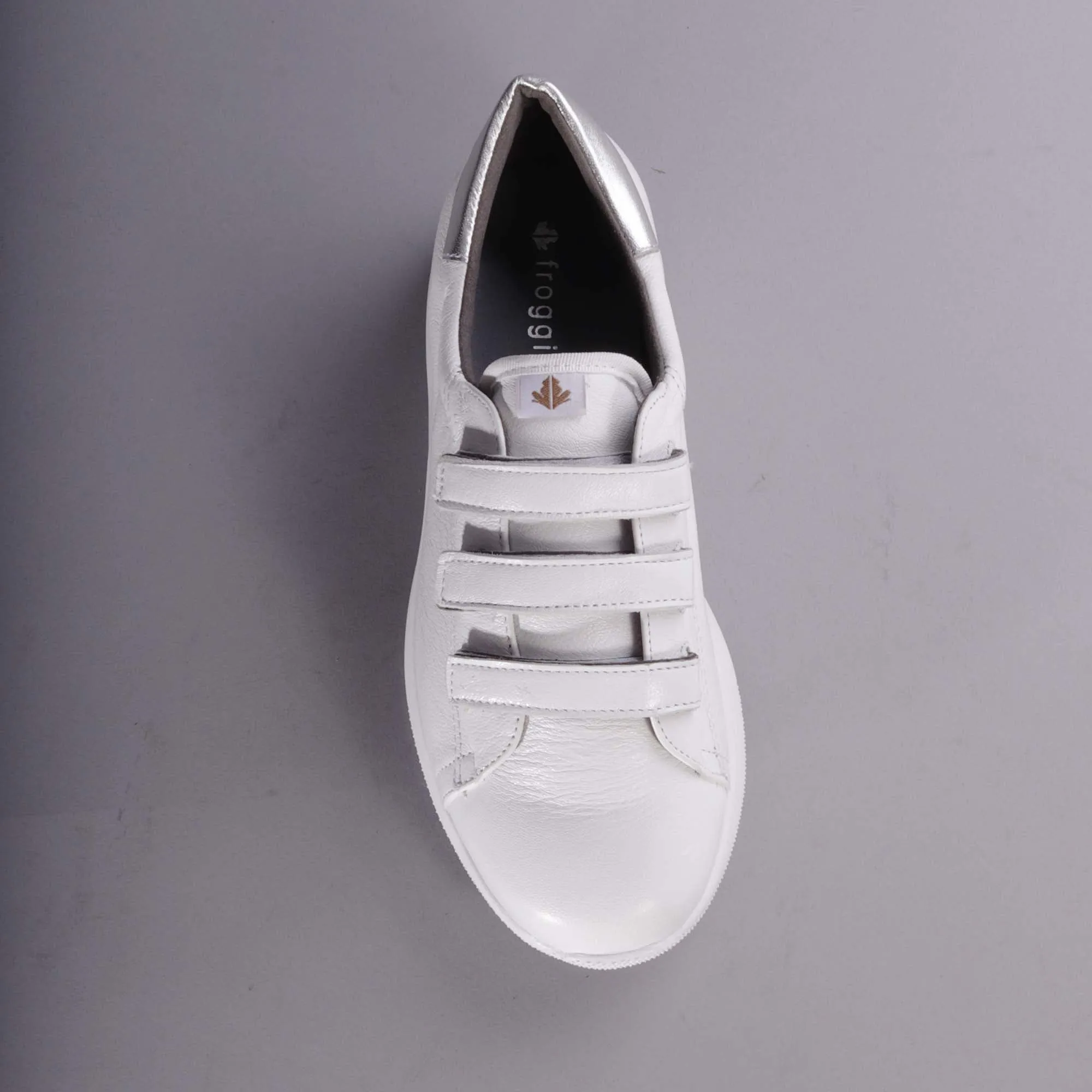 Velcro straps sneakers in Ivory Multi - 12381