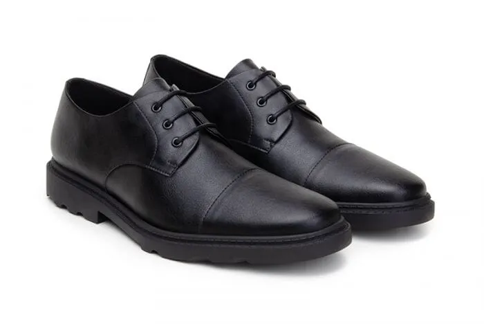 'Work Derby' Unisex Derby vegan shoes by Ahimsa - black